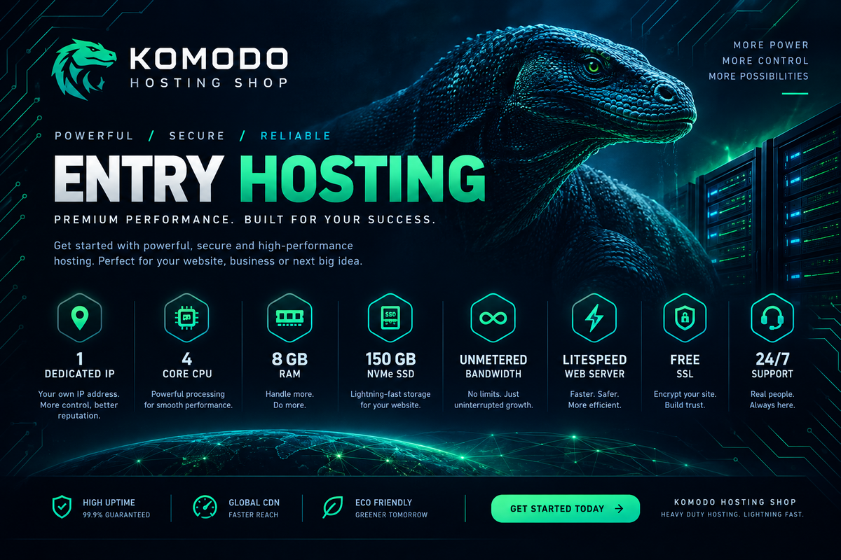 Komodo Hosting Shop Entry Hosting