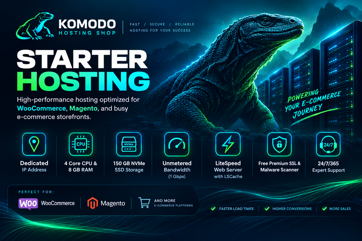 Komodo Hosting Shop Starter Hosting